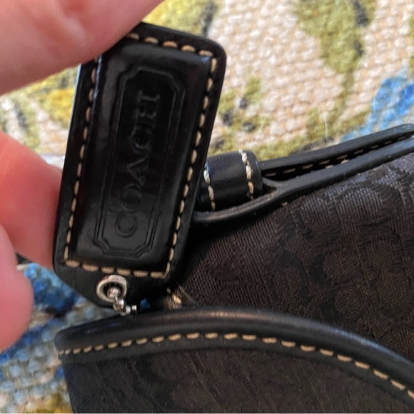 Coach Mini Signature Hobo Black Shoulder Bag - Picture 6 of 10